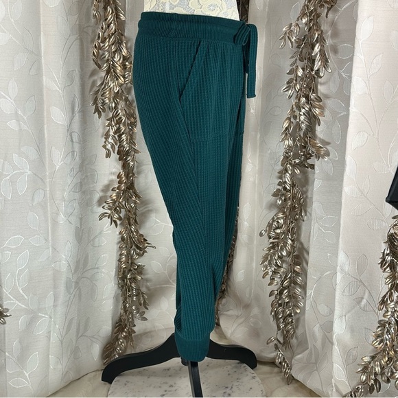 Torrid Sleep Green Waffle Joggers Women’s 00 M/L Cozy Plush Lounge Pants‎ - Picture 3 of 10